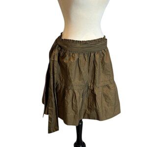 NWT Anthropologie Maeve Army Green Somerset Mini Skirt